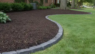 Fresh mulch and crisp bed edging by Chop Chop Landscaping in Oak Park, IL for a polished yard finish