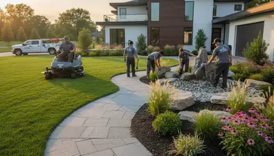 Landscaping service in Oak Park, IL for residential yard maintenance and landscape care