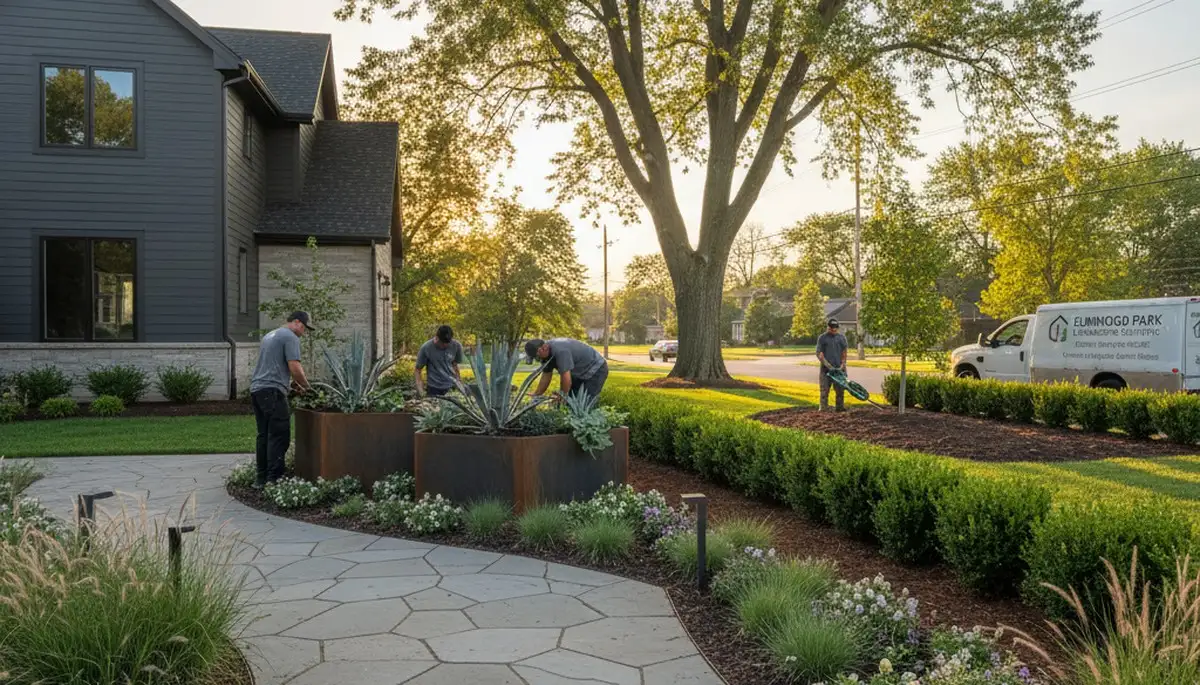 Landscaping services in Oak Park, IL for residential lawn care and garden maintenance