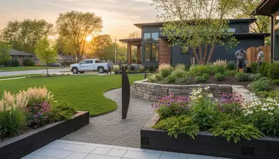 Oak Park, IL landscaping service enhancing residential lawns and garden beds