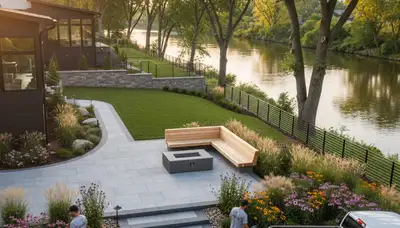 Landscaping team serving Oak Park, IL with professional lawn care and garden maintenance