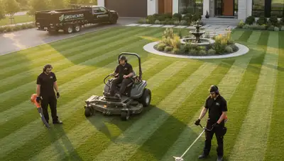 Professional lawn mowing service in Oak Park, IL by Chop Chop Landscaping